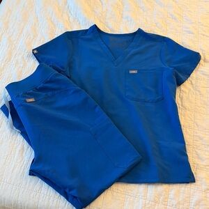 Figs Blue Scrub Set